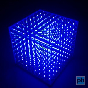 Blue LED cube